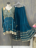 pure georgette sharara set - Kurti Connection USA