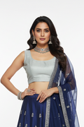 Light grey / silver grey blouse by Kurti Connection USA