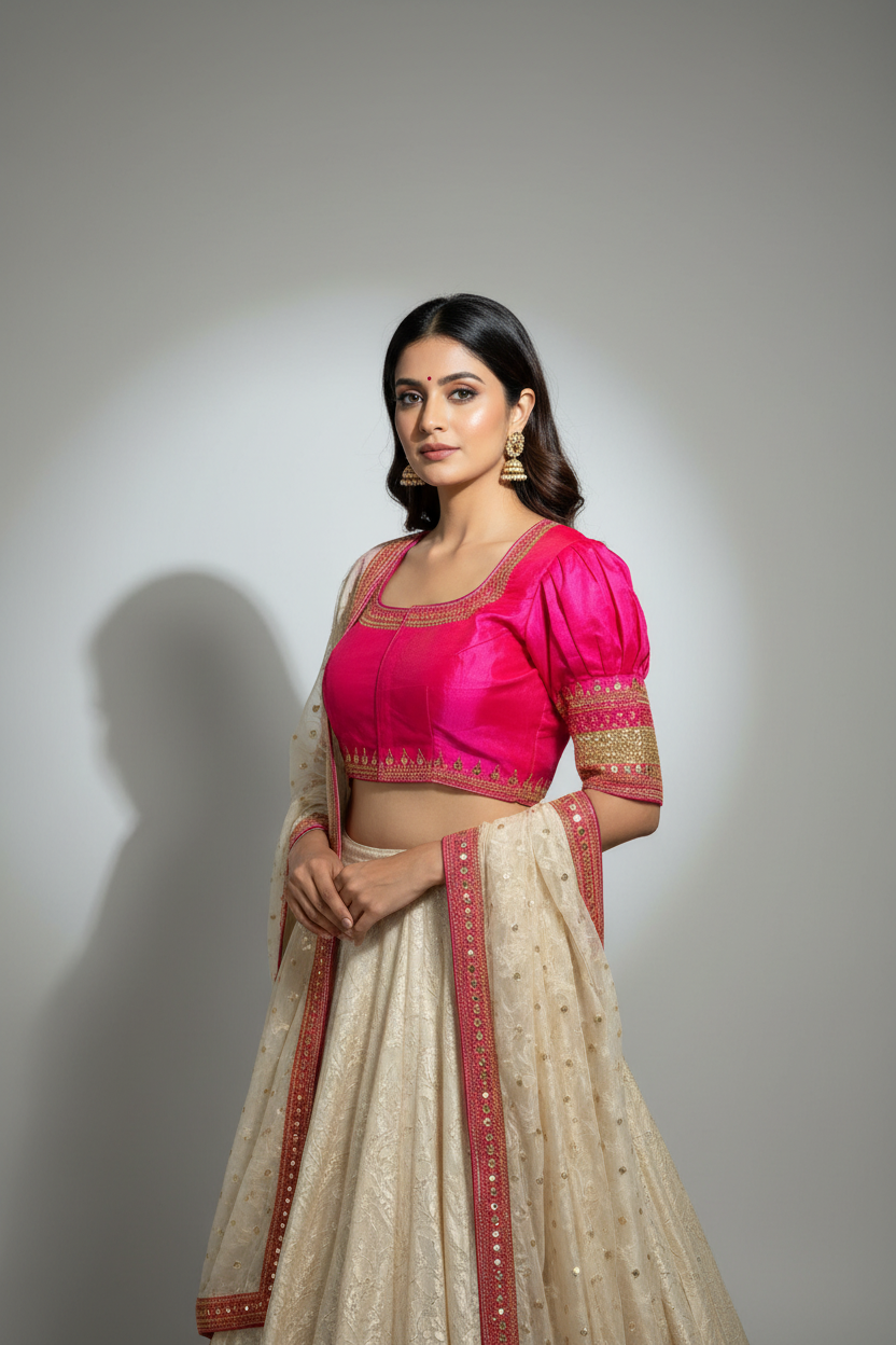 Silk blouse by Kurti Connection USA