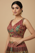 Printed cotton blouse by Kurti Connection USA