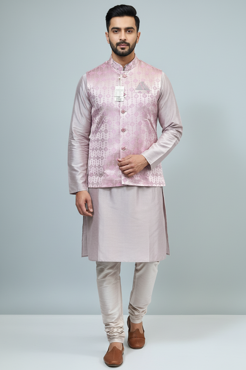 Men’s kurta set with jacket by Kurti Connection USA